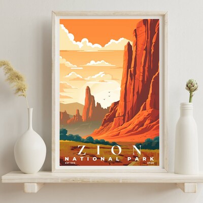 Zion National Park Poster, Travel Art, Office Poster, Home Decor | S3 - image6